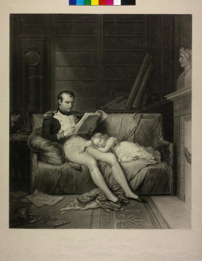 Kejser af Frankrig Napoleon I Bonaparte (mezzotint) af Alexandre Vincent Sixdeniers