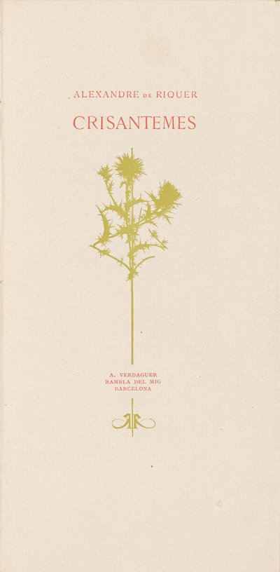 Crisantemes (krysantemum) af Alexandre de Riquer