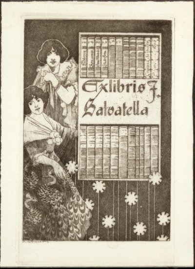 Eks-Libris F. Salvatella af Alexandre de Riquer