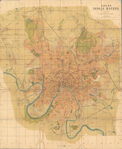 Plan af Moskva, 1916. af Alexei Alexeevich Ilyin