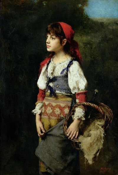 En smuk Bondepige af Alexei Alexevich Harlamoff
