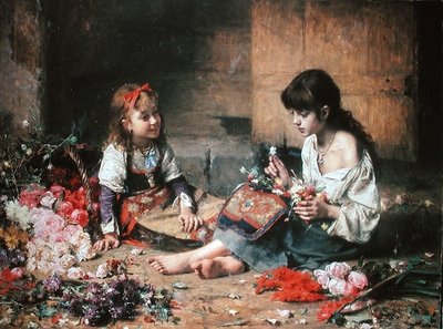 De unge Blomsterpiger af Alexei Alexevich Harlamoff