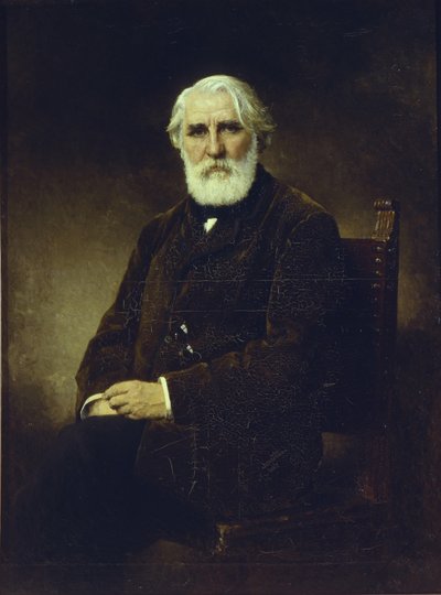 Portræt af forfatteren Ivan S. Turgenev 1818-1883, 1875 af Alexei Alexeyevich Harlamov