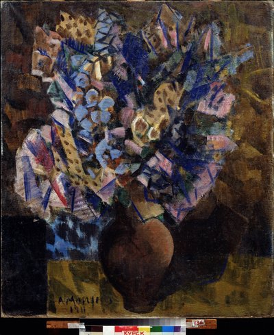 Blomster (Blomster). Maleri Alexei Alexeyevich Morgunov (Morgunov) (1884-1935), olie på lærred af Alexei Alexeyevich Morgunov