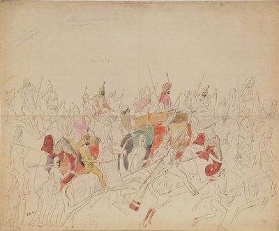 Maharaja Sher Singh fra Punjab og hans domstol, 1846 af Alexei Dmitriyevich Saltykov