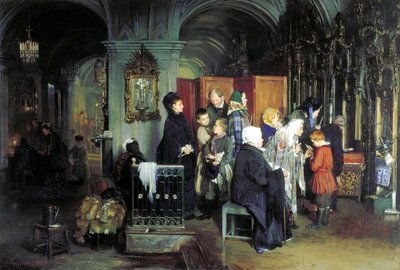 Before the Confession, 1877. dani af Alexei Ivanovich Korzukhin