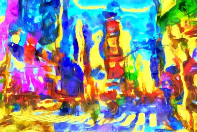 Crossroads,2020,(blandede medier) af Alexei Makhov