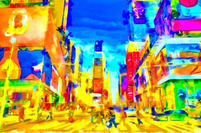 Flydende farver, 2020 (blandede medier) af Alexei Makhov