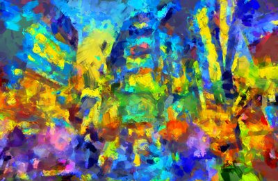 Spidsbelastning,2020,(blandede medier) af Alexei Makhov