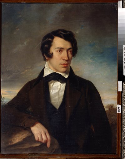 ""Selvportræt"" Maleri af Alexei Stepanovich Khomyakov (1804-1860) 1842 Statsmuseum Abramtsevo Estate, Moskva af Alexei Stepanovich Khomyakov