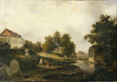 Udsigt i det beskedne Rezvois-landsted Marienhof nær Petersborg, 1846 af Alexei Yakovlevich Voloskov