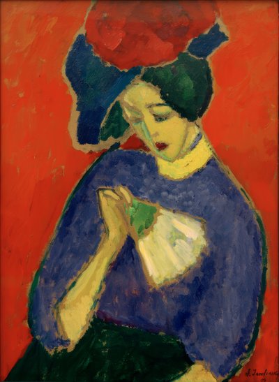 Dame med en vifte af Alexej von Jawlensky