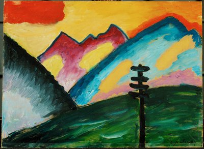 Einsamkeit - ensomhed (olie på karton) af Alexej von Jawlensky