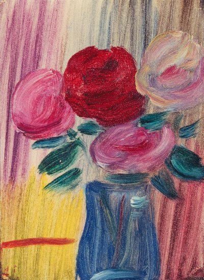 Blomster i Blå Vase; Blumen i Blauer Vase, 1936 af Alexej von Jawlensky