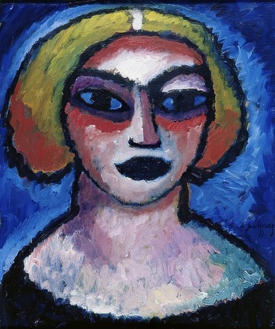 Kvinde hoved. 1912 af Alexej von Jawlensky