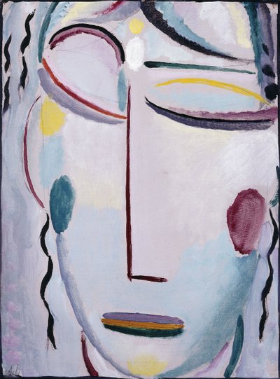 Frelserens ansigt: opstandelsen eller det nye liv II; Frelserens ansigt: opstandelse eller det nye liv II, 1918 af Alexej von Jawlensky