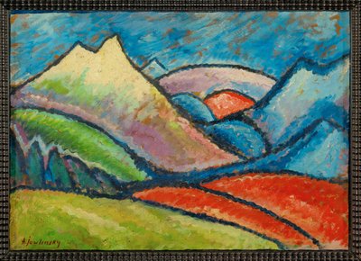Landskab Oberstdorf (maleri på lærred) af Alexej von Jawlensky