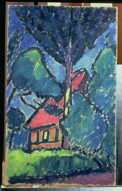 Landskab, ca. 1910 (olie på pap) af Alexej von Jawlensky