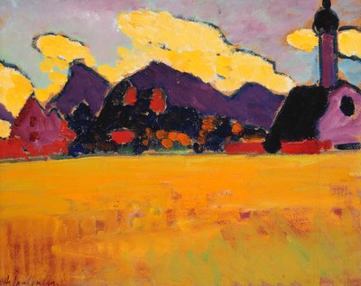 Landskab nær Murnau; Landskab nær Murnau, ca. 1910 af Alexej von Jawlensky