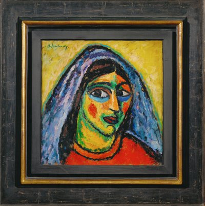 Manola med violet slør (pap) af Alexej von Jawlensky
