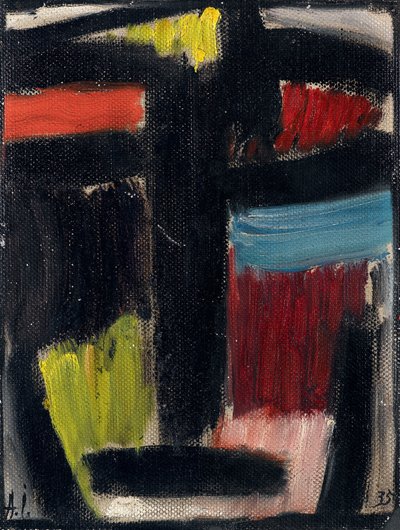 Meditation - Værk af Alexei von Javlensky (Alexi von Jawlensky, Alexej von Javlenski) (1864-1941), olie på pap af Alexej von Jawlensky