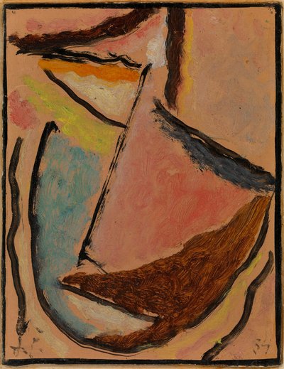 Meditation, lille abstrakt hoved, 1934 af Alexej von Jawlensky