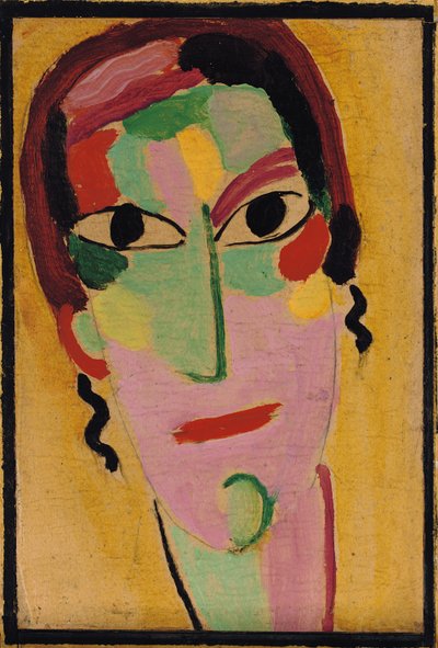 Mystical Head: Completely Awake, ca. 1917 af Alexej von Jawlensky