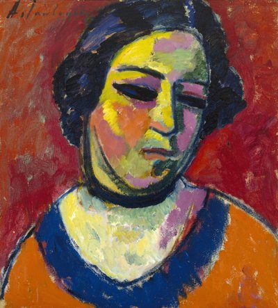Portræt af en kvinde af Alexej von Jawlensky