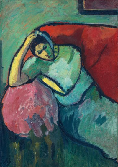 Siddende kvinde, 1909 af Alexej von Jawlensky