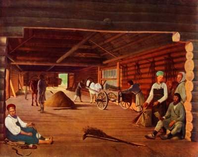 Flailing the Grain, c1821, 1965. af Alexey Venetsianov