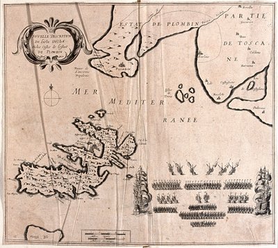 Øen Elba med Piombino, Italien - af A af Alexis-Hubert Jaillot