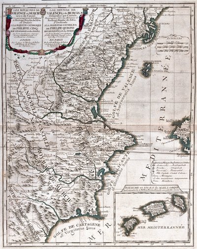 Valencia og Castiglia, Spanien - af A af Alexis-Hubert Jaillot