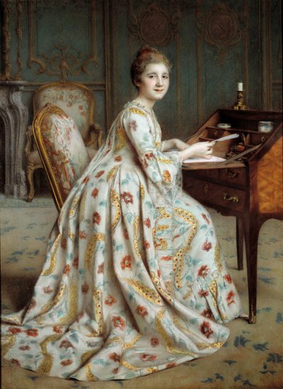 Portræt af Marquise Dubois Mouchet-maleri af Alexis Axilette (1860-1931) Angers fra det 19. århundrede, Museum of Fine Arts af Alexis Axilette