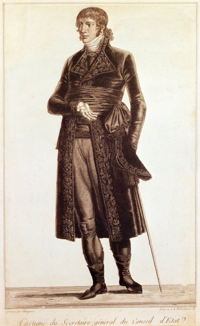 Kostume for statsrådets generalsekretær, c.1804-10 af Alexis Chataigner