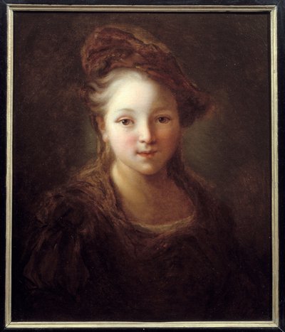 Portræt af en ung pige. Maleri af Alexis Grimou (1680-1740), ca. 1720. Amiens, Musee De Picardie - Portræt af en ung pige. Maleri af Jean Alexis Grimou (1680-1740), cirka 1720. Picardie Museum, Amiens, Frankrig af Alexis Grimoux