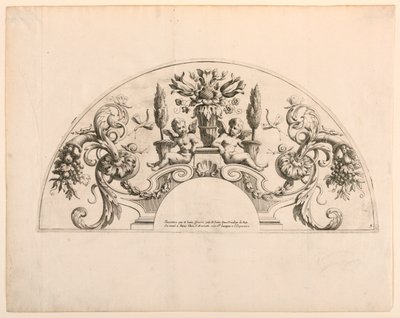 Vifteblade, femte og sjette plade i sættet, "Divers Desseins de grands Eventtails, Encrans, et autres Ornamens, invented et engraved by Nicolas Loire" af Alexis Loir