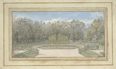 Udsigt over et espalierpavillon i en park af Alexis Nicolas Pérignon (le vieux)