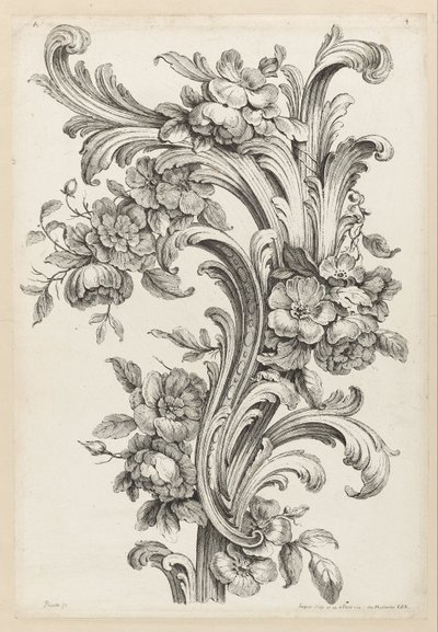 Floral og Acanthus Leaf Design af Alexis Peyrotte
