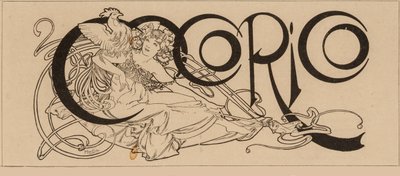 Cocorico magasintitel, 1898. af Alfons Marie Mucha