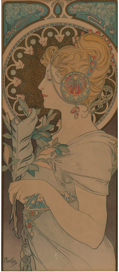 Fjer, 1899. af Alfons Marie Mucha