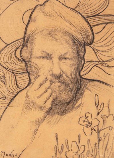 Selvportræt, 1900-1910-tallet. af Alfons Marie Mucha