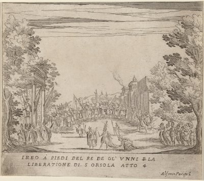 Jereo foran Hunnernes konge til Sankt Ursulas befrielse af Alfonso Parigi II