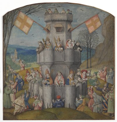 The Fortress Defended, midten af det 15. århundrede (belyst manuskript) af Alfonso de Spina