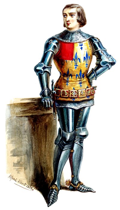 Halévy - La magicienne - kostumemodeller af Alfred Albert - 03. (Réné), M. Gueymard, 1. kostume (retoucheret) af Alfred Albert