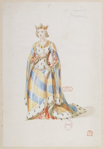 Halévy - La magicienne - kostumemodeller af Alfred Albert - 05. Mme Gueymard, 2. kostume af Alfred Albert