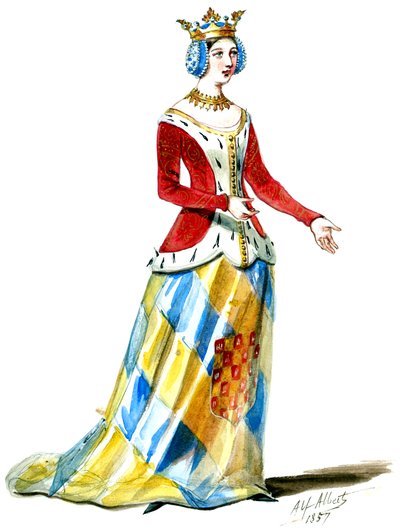 Halévy - La magicienne - kostumemodeller af Alfred Albert - 06. Grevinden af Poitou. Dames de cour, kor (retoucheret) af Alfred Albert