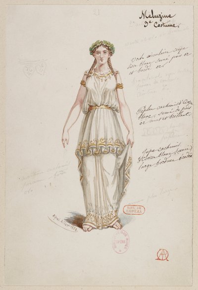 Halévy - La magicienne - kostumemodeller af Alfred Albert - 21. Mélusine, 3. kostume af Alfred Albert