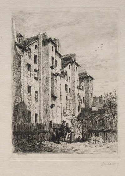 Huse, Rue de Lyonnais af Alfred Alexandre Delauney