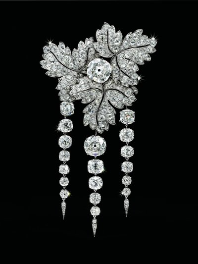 "Ribsblade" broche, ca. 1855 af Alfred Bapst