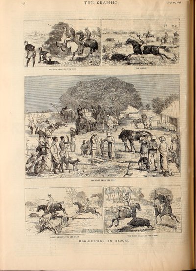 Svinejagt i Bengalen af Alfred Chantrey Corbould
